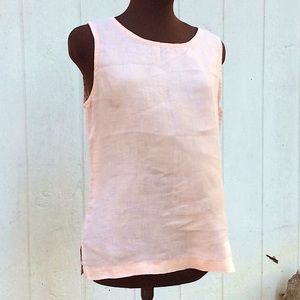 100% Linen Pale Pink tank top